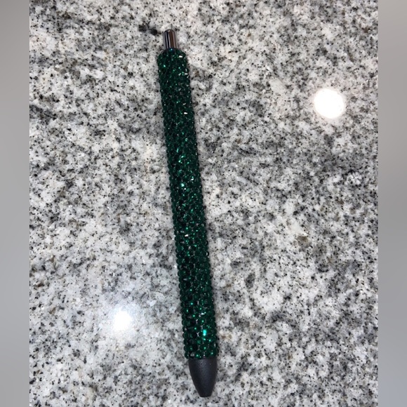 Dark Green Rhinestone Gel Pen - Picture 1 of 5